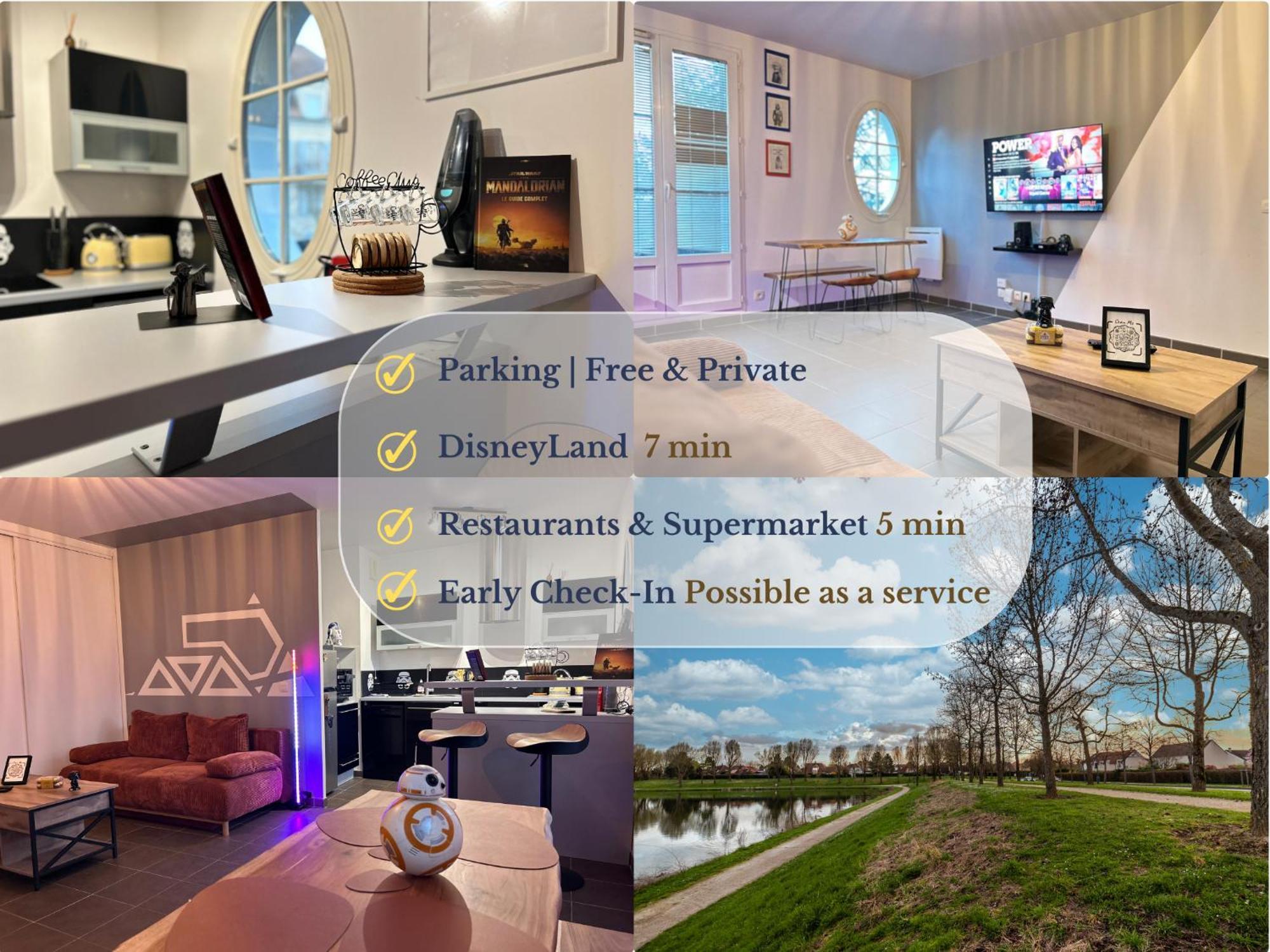 Once Upon A Time - 7Min From Disneyland - Free Private Parking - Self Checkin - Balcony - Barbecue Magny-le-Hongre Esterno foto